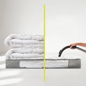 Vákuový plastový úložný box pod posteľ 105x45x15 cm – Homéa