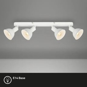 Brilo - Bodové svietidlo RETRO 4xE14/25W/230V biela