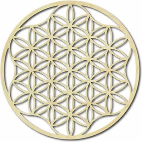 Obraz mandala na stenu z preglejky do 120 cm: Prírodná preglejka - Topoľ  natural Rozmer 50 cm 3964-49819 PR0337