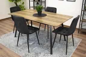 Set jedálenských stoličiek KARA čierne (4ks)