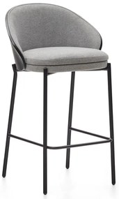 Čierno-sivá barová stolička (výška sedadla 65 cm) Eamy – Kave Home