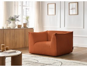 Oranžové kreslo z textílie buklé Giorgia – Bobochic Paris