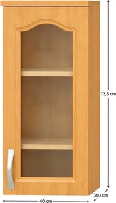 Horná kuchynská skrinka Lora MDF New W40S P - jelša