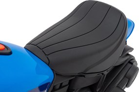 Ramiz Elektrická motorka Chopper FASTER na batérie pre deti modrá + FM rádio + audio panel + LED