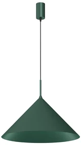 Závesné svietidlo Capital, 1x zelené kovové tienidlo, (fi 46cm), gr