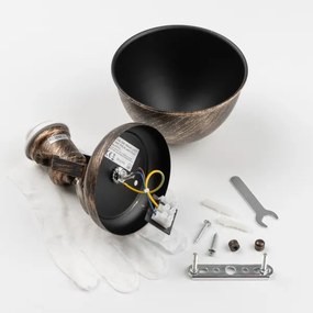 Brilagi - Nástenné bodové svietidlo TECHNO 1xE27/60W/230V bronzová/patina