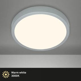 Briloner 3703-014-LED Stropné svietidlo RUNA LED/24W/230V 3000K pr.38 cm strieborná