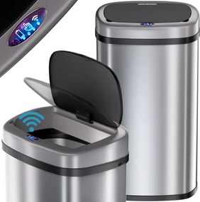 Senzorový odpadkový kôš DEUS, 58 litrov, strieborná Jurhan