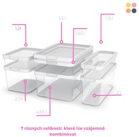 Organizér do chladničky, s vekom a špeciálnou podložkou 4,65 l CAUMA