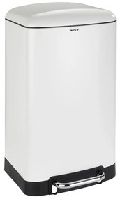 Biely pedálový odpadkový kôš Wenko, 30 l
