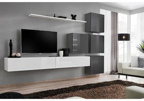 Obývacia stena Switch IX biela/grafit