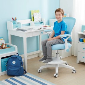 Detská rastúca stolička Neoseat JUNI 007 — látka, prateľný poťah, modrá