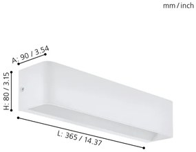 Eglo 98423 - LED Nástenné svietidlo SANIA LED/12W/230V