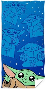 Bavlnená plážová osuška Star Wars - motív Baby Yoda Galaxie Grogu - 100% bavlna - 70 x 140 cm