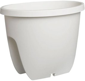 Truhlík Balconia na zábradlie plast biely 30cm