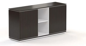 Nízka skriňa Creator 162,8 x 44,5 x 80,3 cm, biela / wenge