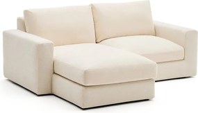 Béžová ženilková rohová pohovka (ľavý roh/s leňoškou) Alea – Kave Home