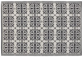 Vonkajší koberec 120 x 180 cm čierna/biela NELLUR Beliani