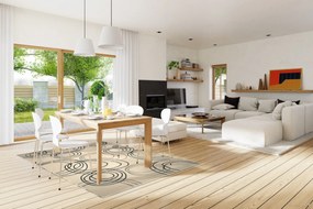 Alfa Carpets, TRHÁK: Kusový koberec Circles cream, 190x280, béžová, chodba / predsieň