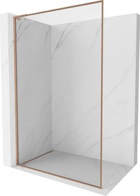 Mexen, Mexen Kioto-F L sprchová stena s rámom 60 x 202 cm, priehľadná 8 mm, brúsená meď - 800-060-174-65-00