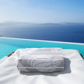 PLÁŽOVÁ OSUŠKA Z BAVLNY CAPRI 90X170 CM VZOROVANÁ