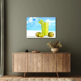 Sklenený obraz - kiwi smoothie (70x50 cm)