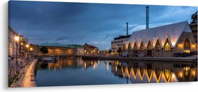 Obraz vodného kanála - Göteborg (120x50 cm)