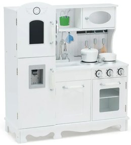Detská kuchynka s realistickým svetlom a zvukom a príslušenstvom 79 x 30 x 88,5 cm biela