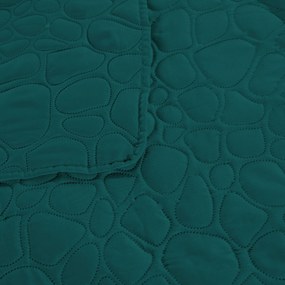 Tyrkysový prehoz na posteľ so vzorom STONE Rozmer: 170 x 210 cm