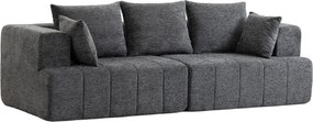 HOMCOM 3‑miestna chenille sedačka, 248 cm – moderná obývacia sedačka s hlbokým sedadlom a pocket pružinami, široké podrúčky, 2 vankúše, protišmyková s