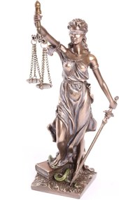 Socha spravodlivosti JUSTÍCIA 515004 - staré zlato (8,5x7,5x20,5cm)