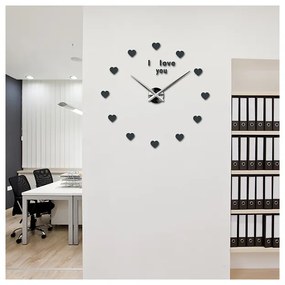 Moderné nalepovacie nástenné hodiny | 3D hodiny 12P014-Wanduhr HEU-
