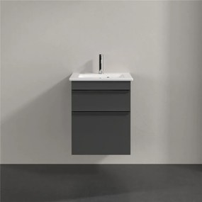 VILLEROY &amp; BOCH Venticello závesná skrinka pod umývadielko, 2 zásuvky, 466 x 425 x 590 mm, Glossy Grey, A92201FP