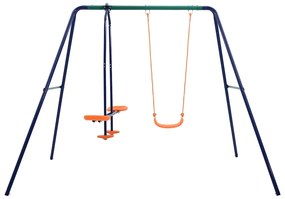 Súprava hojdačiek s 3 sedadlami oceľová