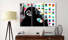 Artgeist Obraz - The Thinker Monkey by Banksy Veľkosť: 60x40, Verzia: Premium Print