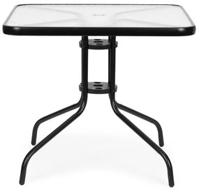 Záhradný stôl 80 cm sklenený