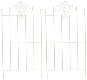 2x Mriežka na popínavé rastliny Paula - 180 x 85,5 cm - Krémová antik