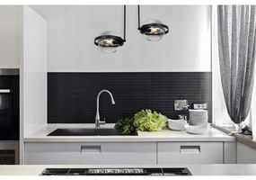 Stropné svietidlo Ring, 2x grafitové sklenené tienidlo, (výber z 3 farieb uchytenia)