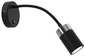 Flexibilná lampička JOKER 1xGU10/8W/230V čierna/matný chróm