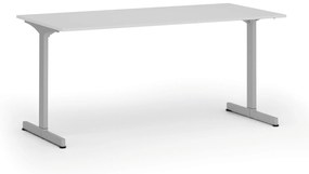 Kancelársky stôl PRIMO BETA, 1600 x 800 mm, sivá podnož, biela