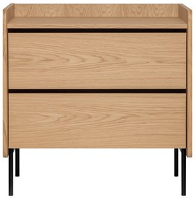 Vysoká komoda v dekore duba v prírodnej farbe 80x82 cm Wrap – Bonami Selection