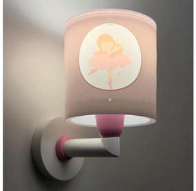 Dalber 60919 - Detská nástenná lampa PRINCESS DANCE 1xE27/15W/230V ružová