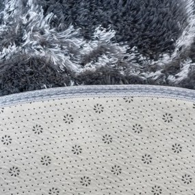 Protišmykový koberec DECOR sivý kruh