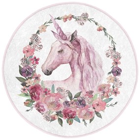 Ružový detský koberec ø 120 cm Comfort – Mila Home