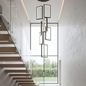 Toolight Toolight, LED závesné svietidlo 18W, 3000K, 1500lm, LHJ089-7CP, čierna, OSW-50064