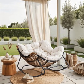 Pohodlné hojdacie kreslo ELTON čierna