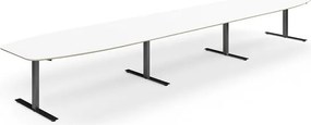 Rokovací stôl NOVUS, 5600x1200 mm, čierna/biela