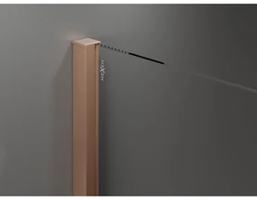 Mexen Velar, sprchový kút s posuvnými dverami 110 x 100 cm, 8mm sklo námraza, medená matná, 871-110-100-31-65