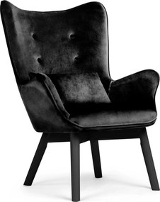 SOFOTEL Kreslo s opierkou na ruky a podnožkou Norse 2047 - čierne