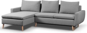 Rohová sedacia súprava Enjoy, sivá látka